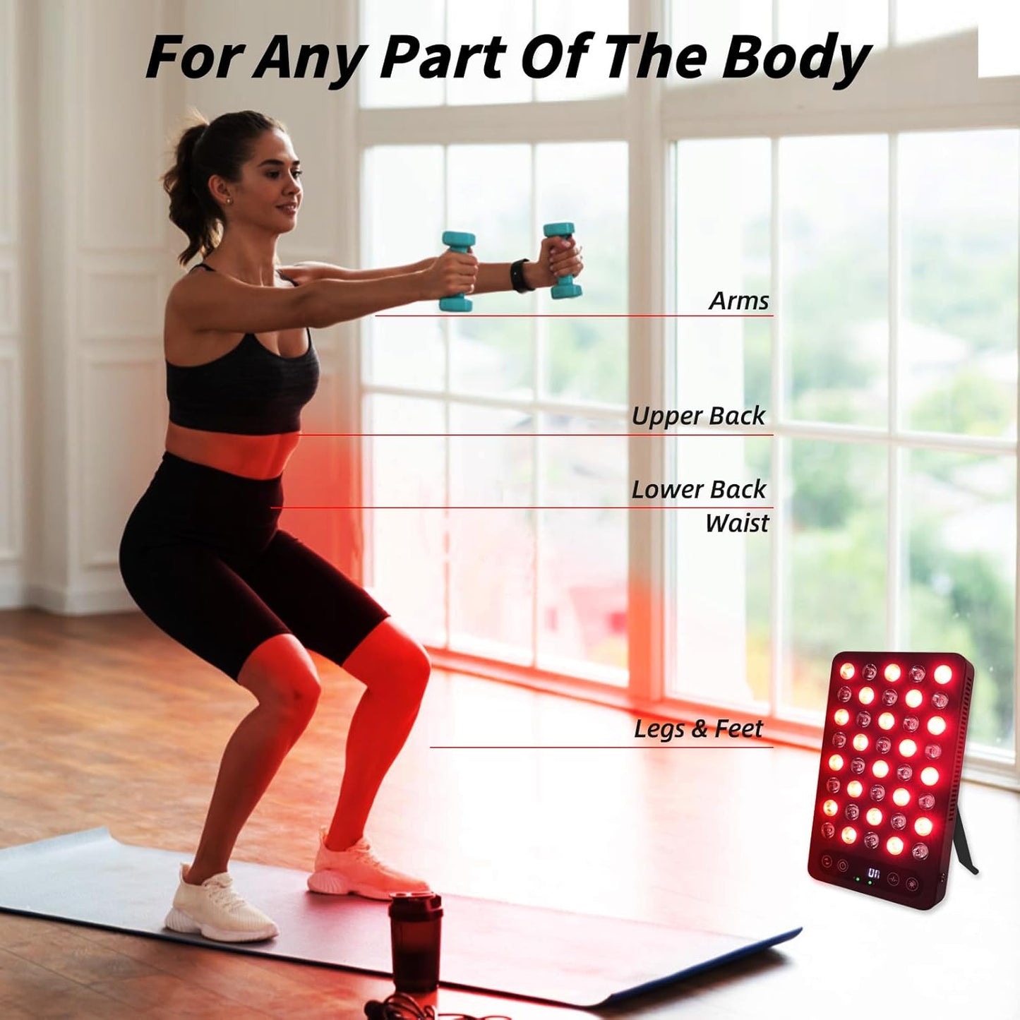 Red Light Therapy for Body,Red Light Panel 660Nm 850Nm, Built in Timer,40 Leds,200W High Power Panel Used to Promote Sleep, Improve Body, Relieve Muscle Fatigue-Red Light Therapy for Face