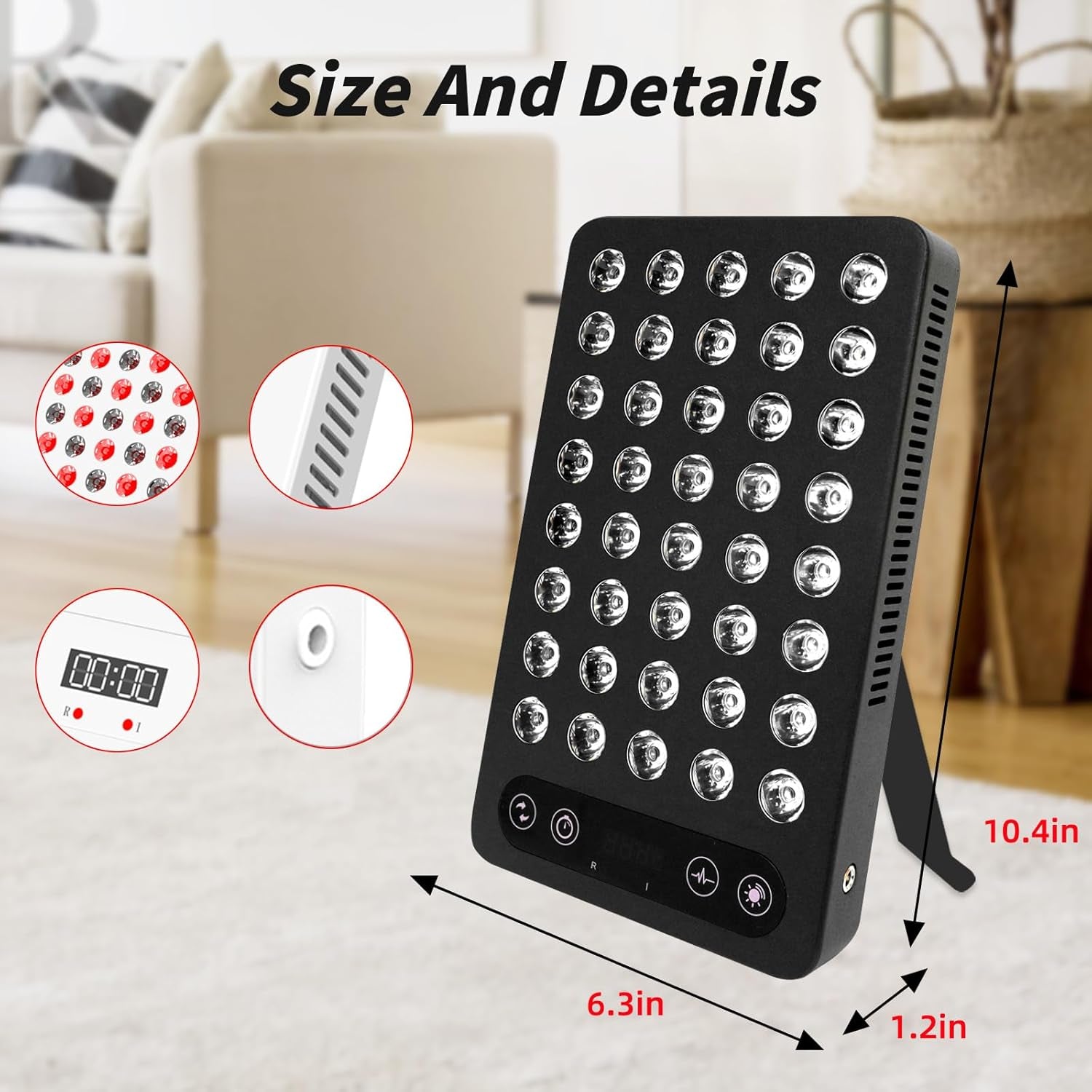 Red Light Therapy for Body,Red Light Panel 660Nm 850Nm, Built in Timer,40 Leds,200W High Power Panel Used to Promote Sleep, Improve Body, Relieve Muscle Fatigue-Red Light Therapy for Face