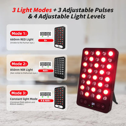 Red Light Therapy for Body,Red Light Panel 660Nm 850Nm, Built in Timer,40 Leds,200W High Power Panel Used to Promote Sleep, Improve Body, Relieve Muscle Fatigue-Red Light Therapy for Face
